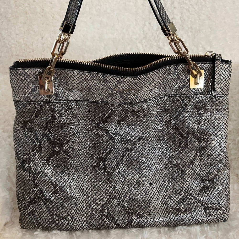 Henri Bendel Metallic Python Leather Bag - image 1